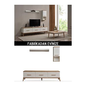 Assos Tv Ünitesi Ahşap Beyaz