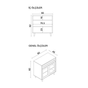 Bali Jüt Şifonyer / Çok Amaçlı Dolap/ Çekmeceli Şifonyer / Kapaklı Raflı Şifonyer