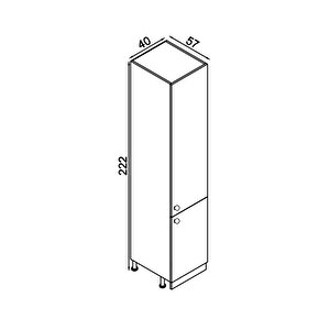 40 Cm Greena White Boy Dolabı, Çok Amaçlı Mdf Boy Dolabı