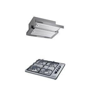 2 Li̇ İnox Emaye Set (aspi̇ratör-ocak)