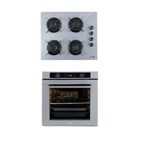 2 Li̇ Gri̇ Cam Set (ocak-firin)