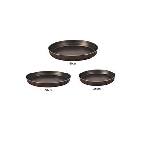 Onyx Teflon Tepsi  Seti 34-38-40 Cm