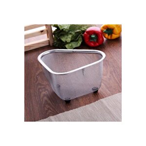 Paslanmaz Çelik Ayaklı Lavabo Çöp Süzgeci 18x13x10 Cm Fma894525