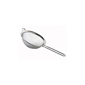 Paslanmaz Çelik 18cm Ve 20cm Tek Saplı Yuvarlak Süzgeç Ve Üçgen Lavabo Süzgeç Seti-3 Parça