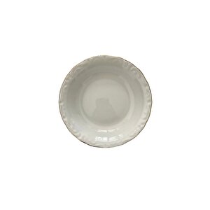6'lı  Altın Yaldızlı 16 Cm Porselen Çukur Tabak