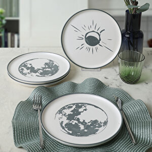 Black Shadow Nordic Pasta Tabağı 22 Cm 4 Adet 22981-82