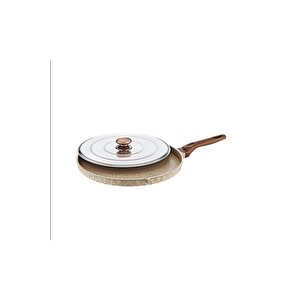 Döküm Granit Kapaklı Balık-gözleme-bazlama Tavası 34 Cm Kumbeji 3293