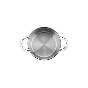 Silver 6 Parça Paslanmaz Çelik Mini Tencere Seti (12-14-16 Cm)