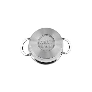 Silver 6 Parça Paslanmaz Çelik Mini Tencere Seti (12-14-16 Cm)
