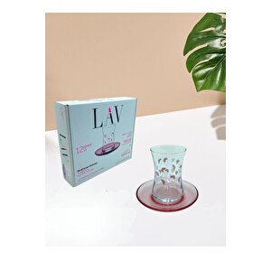 Lv Lovely 6 Kişilik 12 Parça Çiçek Dekorlu Çay Seti