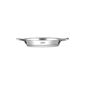 Silver Indüksiyonlu Ikili Çelik Kapaksız Omlet Sahan Set 18-20cm - Maşa Hediyeli