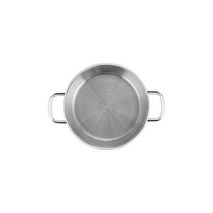 Silver Indüksiyonlu Ikili Çelik Kapaksız Omlet Sahan Set 18-20cm - Maşa Hediyeli