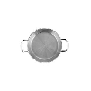 Silver Italyan Çelik Kapaksız Omlet Sahan Set 16-18-20cm-maşa Hediyeli