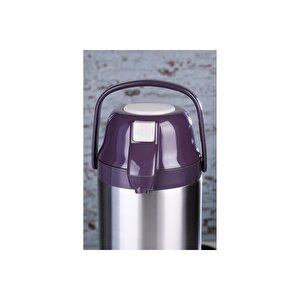 Çift Katlı Paslanmaz Çelik 3.5 Litre Termos Mor Ckr2008
