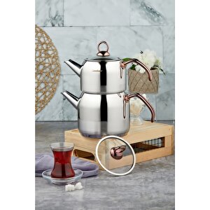 Tuana Mini Çelik Çaydanlık Bakır