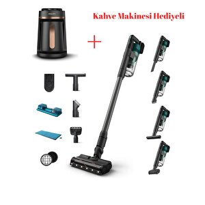 Phi̇li̇ps Xc6557/01 Şarjlı Dikey Süpürge +hda150/60 Kahve Makinesi Hediyeli
