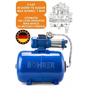 6 Kademeli̇ Ymp6-90 Yüksek Basinç 8 Kat 25 Dai̇re 'ye Kadar 2.25 Hp 100l Tank Hi̇drofor Su Motoru Pompa