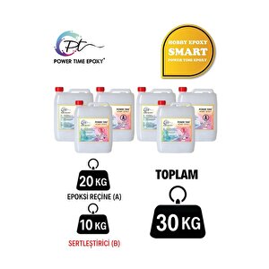 30 Kg Hobby Epoxy Smart/ Ultra Şeffaf Ve Parlak Epoksi Reçine Ince Döküm