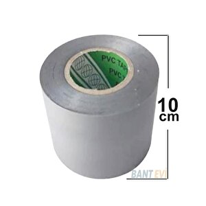 Gri Pvc Bant Geniş 6 Adet 10cmx25mt Gri İzole Bandı