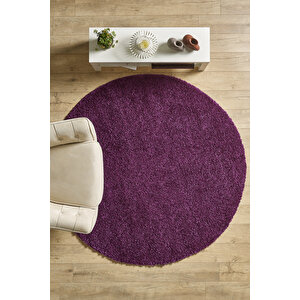Modern Desenli Salon Halısı Lila Halı Peluş Halı Yıkanabilir Post Halı Kaymaz Taban Halı Oval Halı