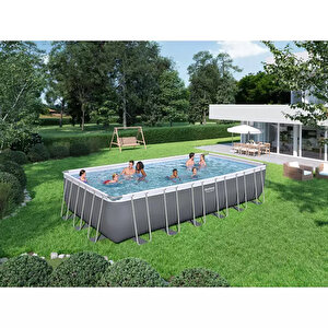 56475 Steel Pro Max Prefabrik Aile Havuzu 732x366x132cm Örtü Merdiven Kum Filtreli Set
