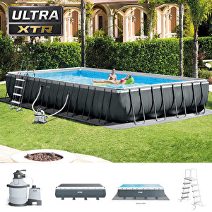 İntex 26374 975x488x132cm Ultra Xtr Prefabrik Aile Havuzu 9.75 Metre Hazır Set