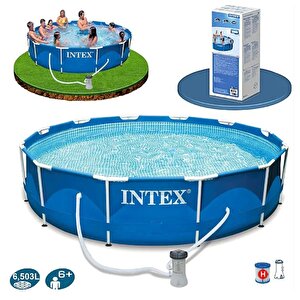 İntex 28212 Prefabrik Aile Havuzu 366x76cm Devir Daim Filtreli
