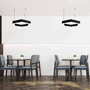 Led Avize Sarkıt Altıgen 80 Cm 57 Watt