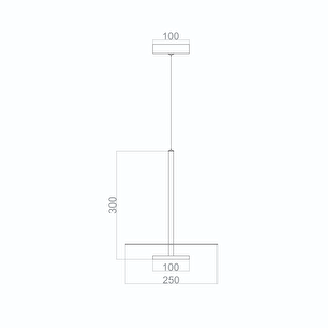 Voxlamp Bed Side Yatak Başı Sarkıt Ahşaplı Led Avize 25 Cm