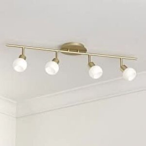 Modern Ekitme Kaplama 180 Derece Hareketli Beyaz Opal Camlı Dekoratif Tavan Plofyoner Avize