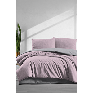 Elart Simple Nevresim Takımı Çift Kişilik (200x220 Cm) Pembe