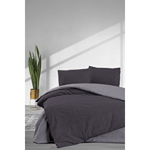 Elart Simple Nevresim Takımı Çift Kişilik (200x220 Cm) Gri