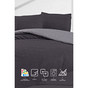 Elart Simple Nevresim Takımı Çift Kişilik (200x220 Cm) Gri