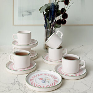 Rose Line Stackable Çay Takımı 12 Parça 6 Kişilik 22910-12