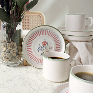 Rose Line Stackable Çay Takımı 12 Parça 6 Kişilik 22910-12