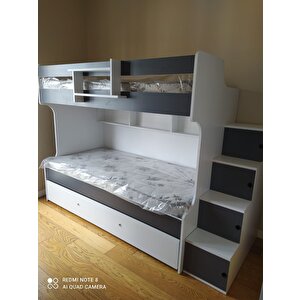 Sardunya Tamamı Mdf Yavrulu Seyyar Merdivenli Ranza Kurulum Hizmeti M3 Ab
