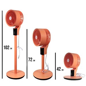 Sf 8 Baac 3d Salınım 20 Cm. Uzaktan Kumandalı Vantilatör - Apricot Crush