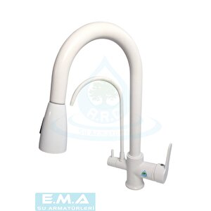 Aritmali  Uzayan Spi̇ralli̇ Mutfak Evye Bataryasi Beyaz