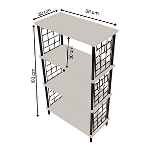 Çevir Kur Kolay Kurulum 4 Katlı Banyo Rafı | Metal Telli Çok Amaçlı Organizer Dolap Stand Raf