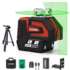 Kbl32gtp Profesyonel Li-ion Yatay 360° Ve Dikey Otomatik Hizalamalı Yeşil Nokta Şakül Ve Çapraz Çizgi Lazer+tripod