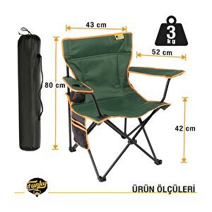 V2 Petrol Yeşili Lüks Kamp Sandalyesi