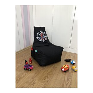 Spıderman Çocuk Armut Puf Koltuğu Siyah ( 1-8 Yaş )