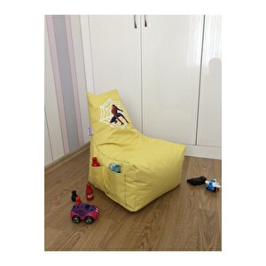 Spıderman Çocuk Armut Puf Koltuğu Sarı ( 1-8 Yaş )