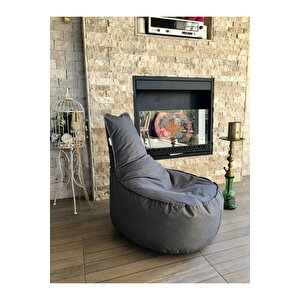 Kumaş Aktif Armut Koltuk Gri ( Orta Boy ) Country Gri Modern 70*40*55 Cm