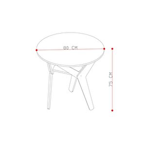 Reyo 80×40cm Atlantik Çam Çok Amaçlı Sehpa Masa %100 Mdf Mutfak Yemek Çalışma Masası Orta Sehpa