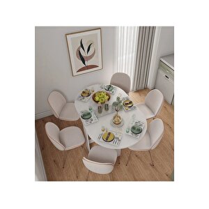 145x90cm Beyaz Pratik Katlanır Açılır Kapanır Yuvarlak Mutfak Yemek Çalışma Masası %100 Mdf