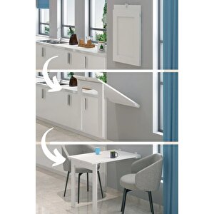 60x90cm Duvara Monte Çerçeveli Tablo Masa 1. Sınıf Beyaz Mdf