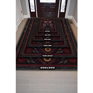 Homshtag Gökkuşağı Ve İskelet Temalı Halı Koyu Renkli Retro Oturma Odası Halısı İskelet Figürlü Halı