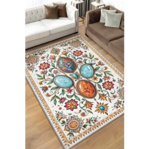 Homshtag Opal Taşı Halısı Soft Renkli Enerji Taşı Figürlü Halı Spiritüel Temalı Modern Halı