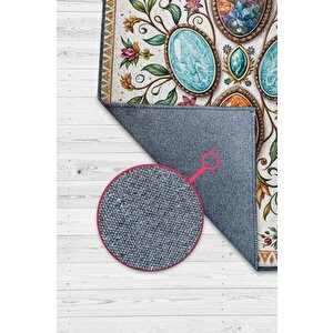 Homshtag Opal Taşı Halısı Soft Renkli Enerji Taşı Figürlü Halı Spiritüel Temalı Modern Halı